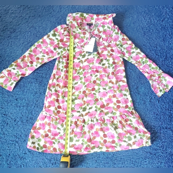 *NWT* Who What Wear What Mini Dress Puff Long Sleeve Pink Floral Collar, XS - Picture 7 of 8